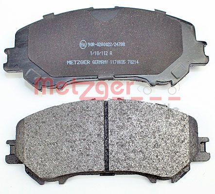 METZGER 1170835 Bremsbelagsatz, Scheibenbremse